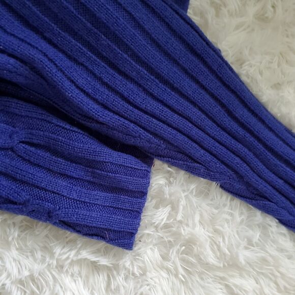 Karen Scott Pullover Crewneck Sweater Royal Blue Size L - Picture 4 of 11